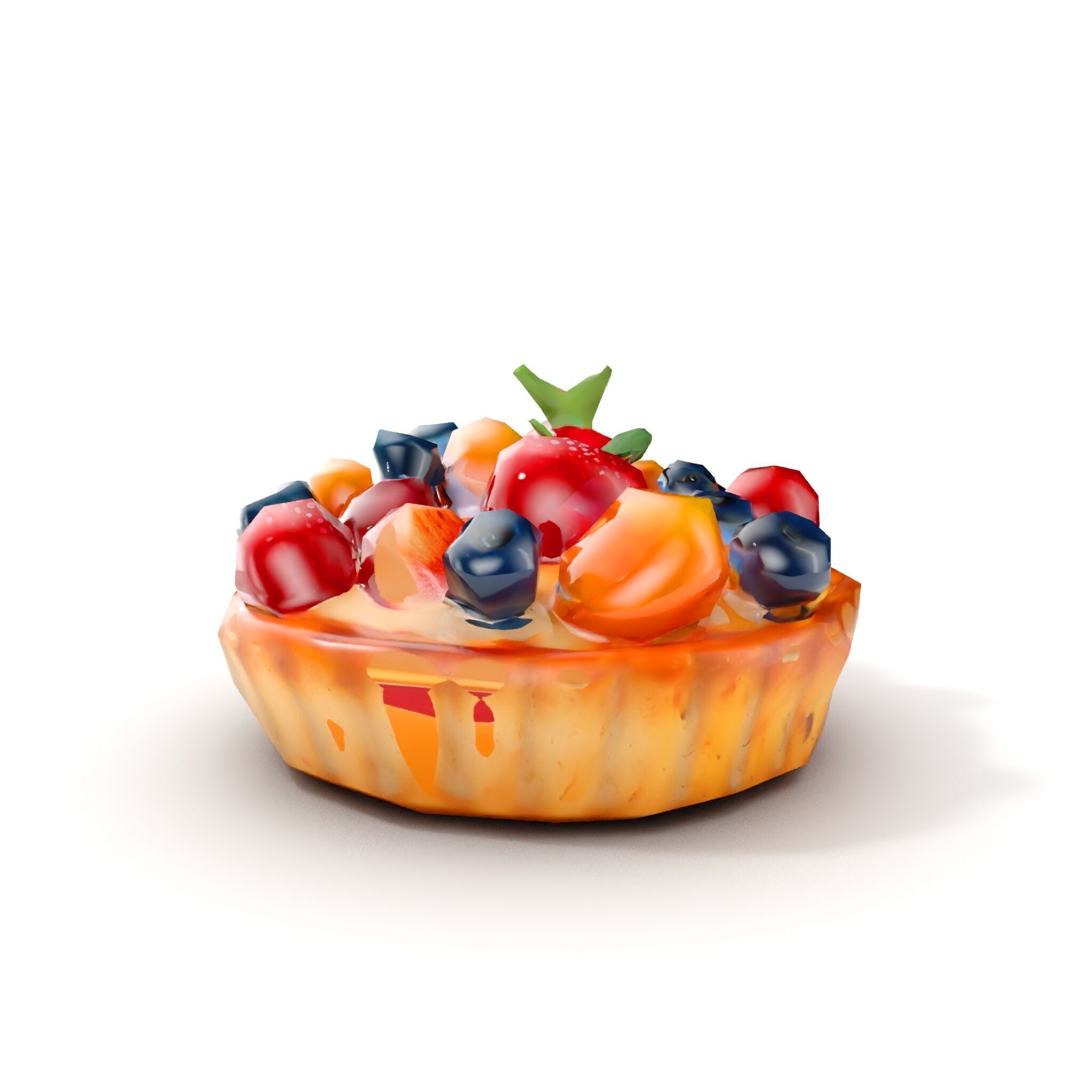 Fruit Tart Model Pack with Detailed PBR Textures Low-poly 3D model_7