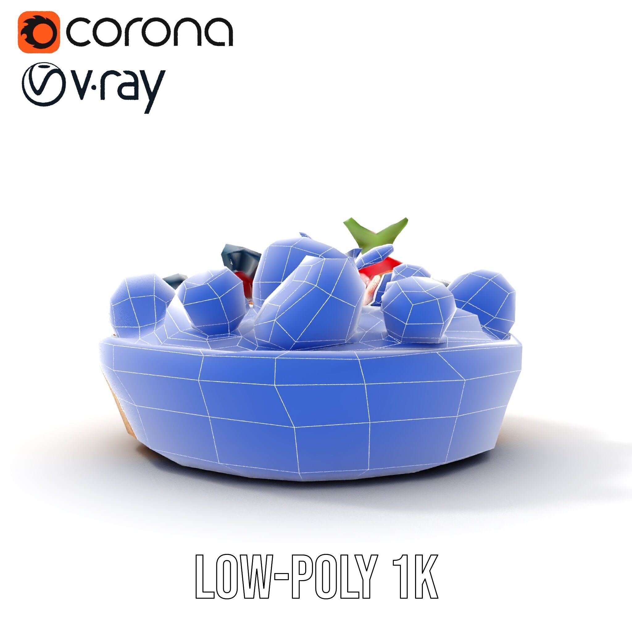 Fruit Tart Model Pack with Detailed PBR Textures Low-poly 3D model_18