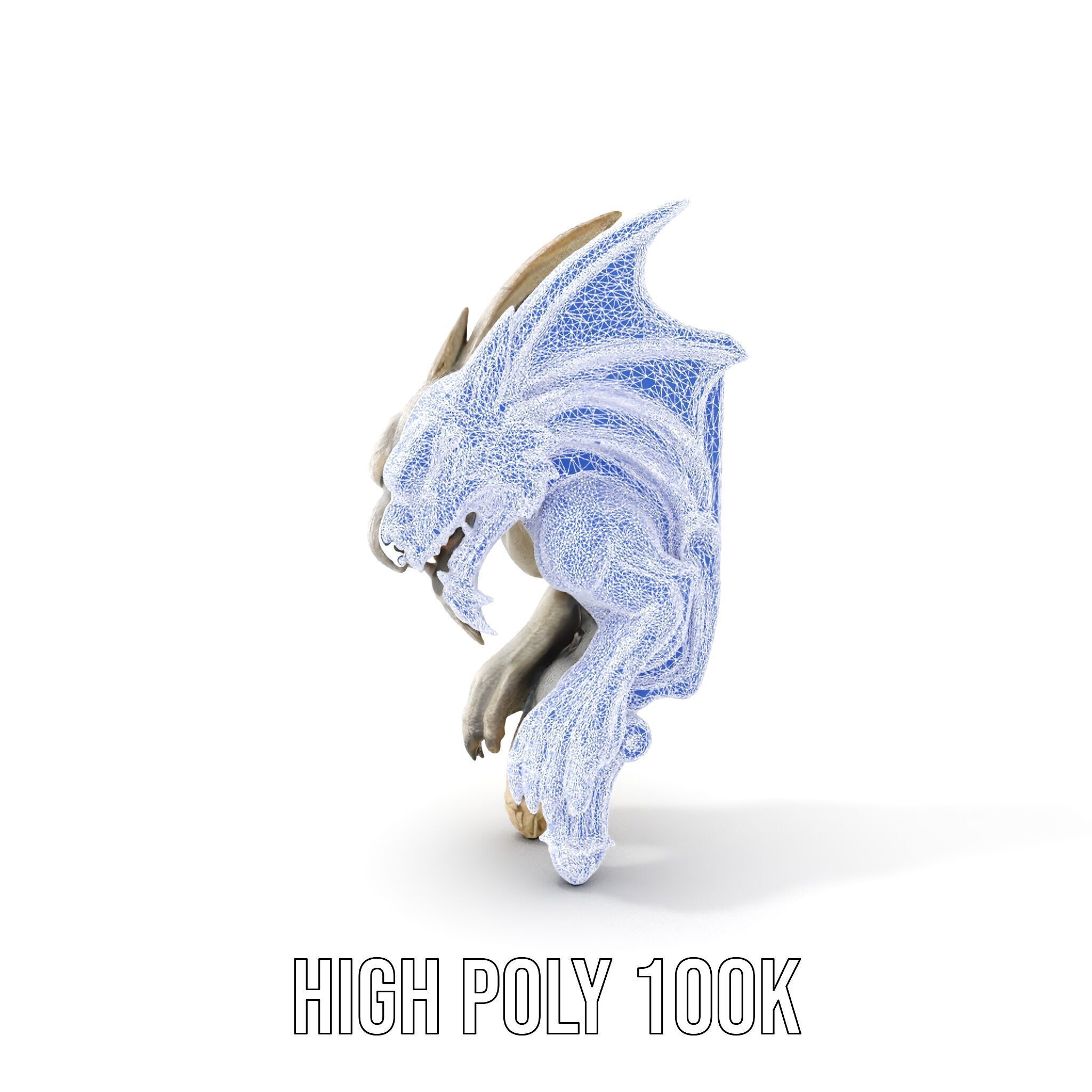 Gargoyle Sculpture D Model Pack Low-poly 3D model_4