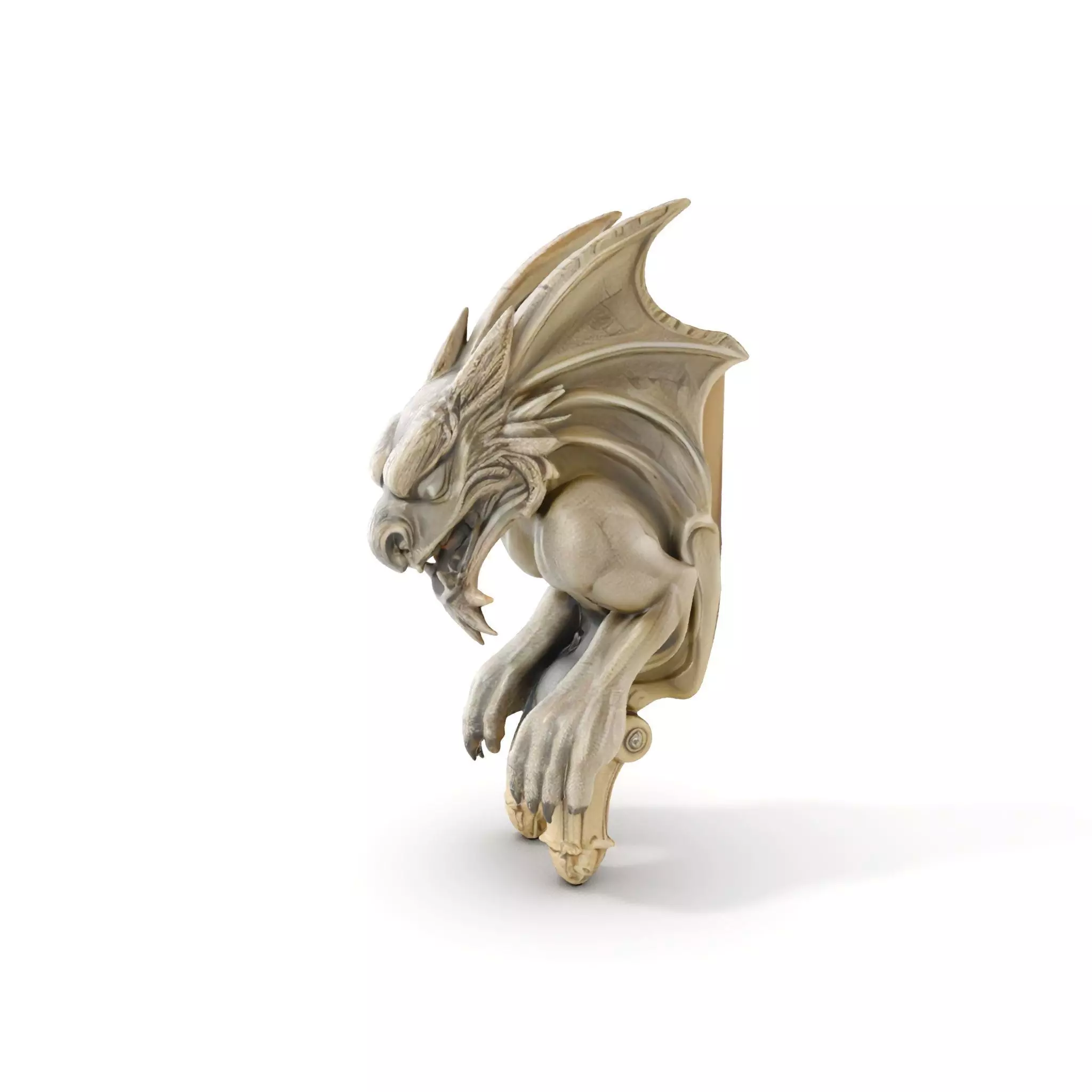 Gargoyle Sculpture D Model Pack Low-poly 3D model_0