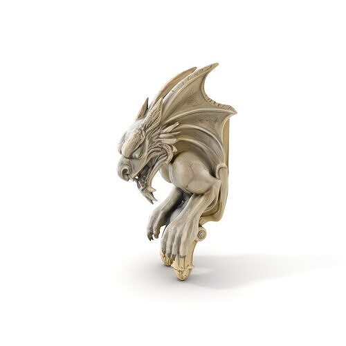 Gargoyle Sculpture D Model Pack Low-poly 3D model