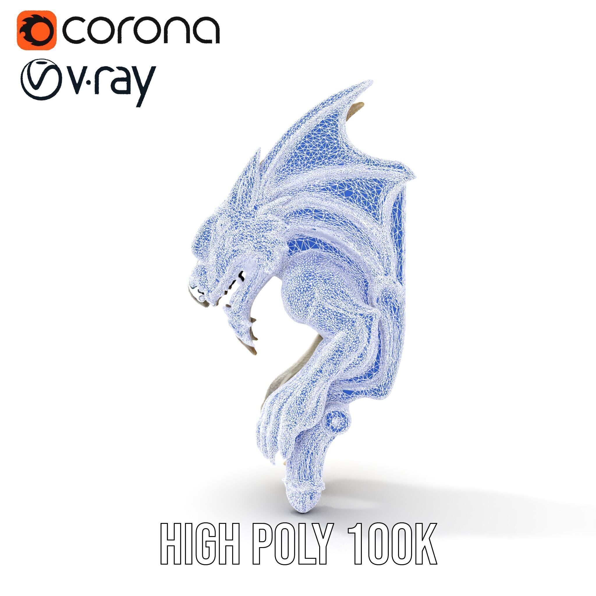Gargoyle Sculpture D Model Pack Low-poly 3D model_18