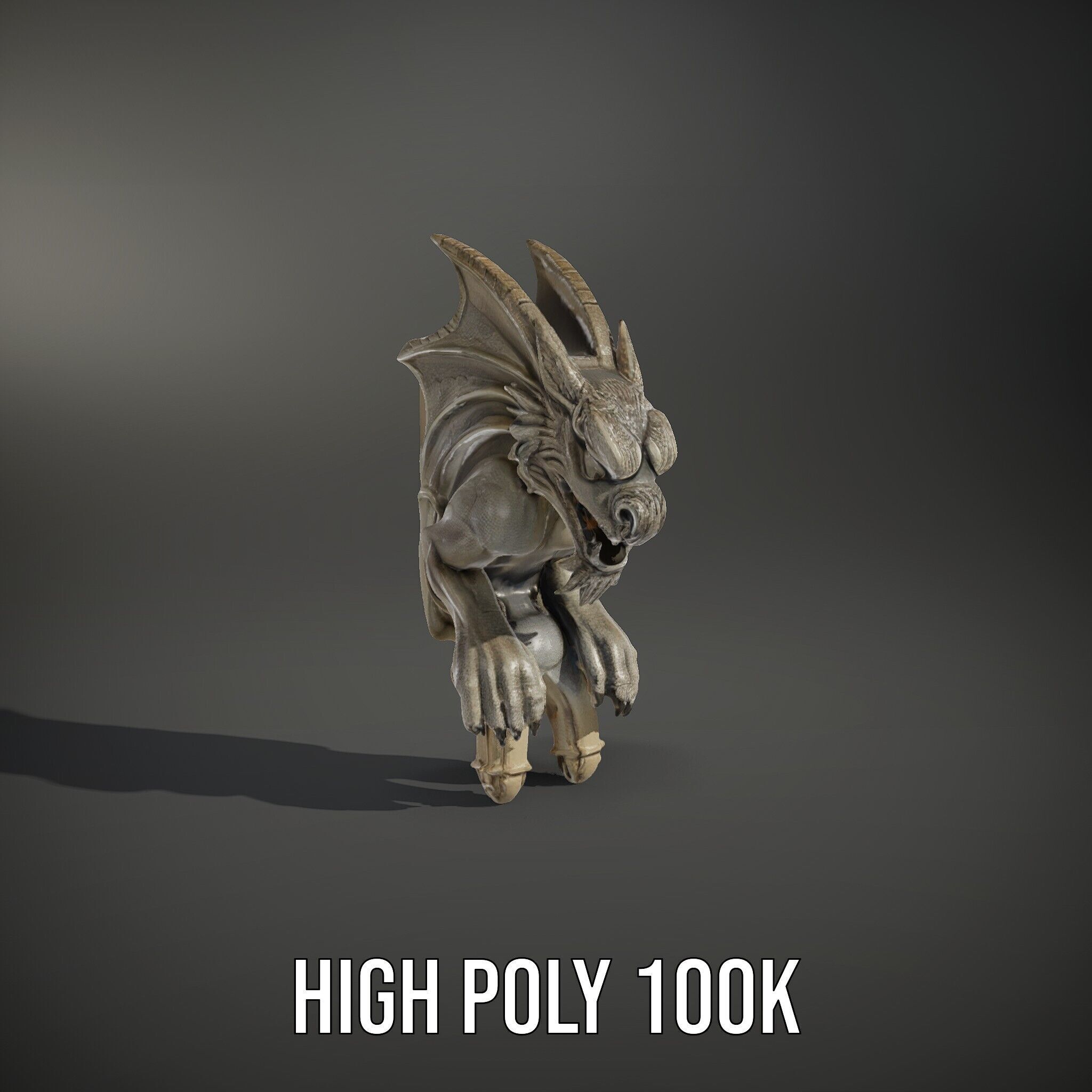 Gargoyle Sculpture D Model Pack Low-poly 3D model_11