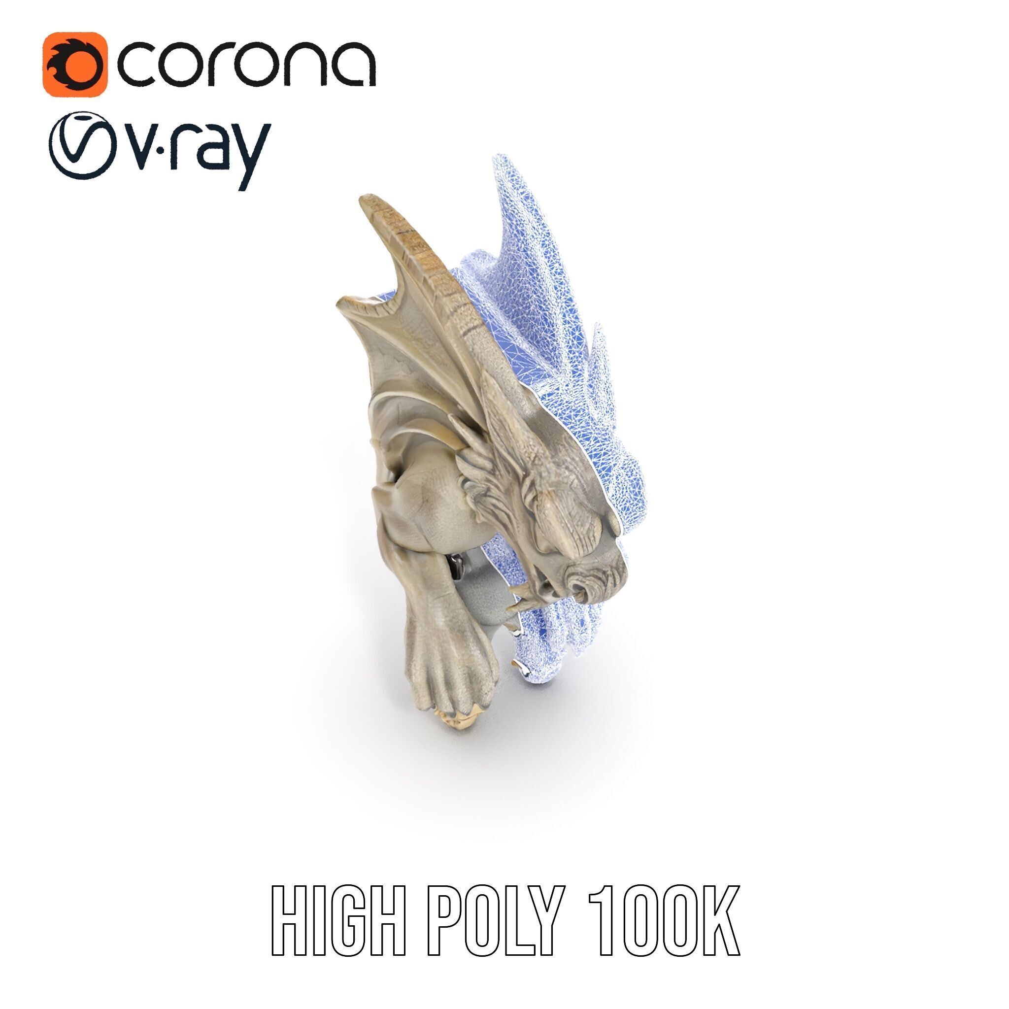 Gargoyle Sculpture D Model Pack Low-poly 3D model_38