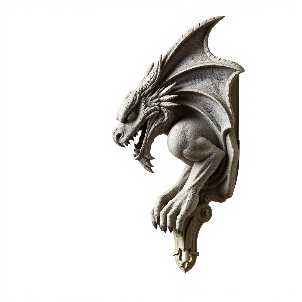 Gargoyle Sculpture D Model Pack Low-poly 3D model_2