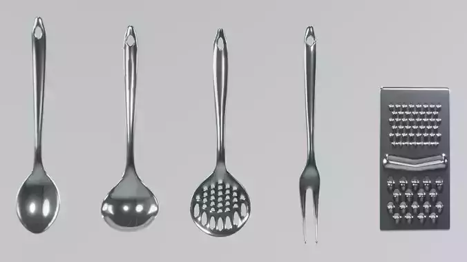 3D Kitchen utencils set