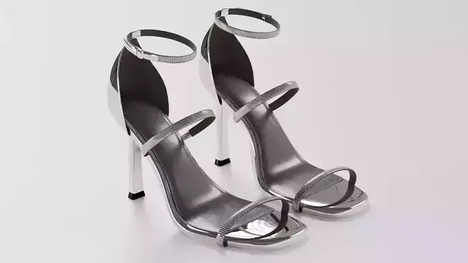 Women slipper 25 Low-poly 3D model