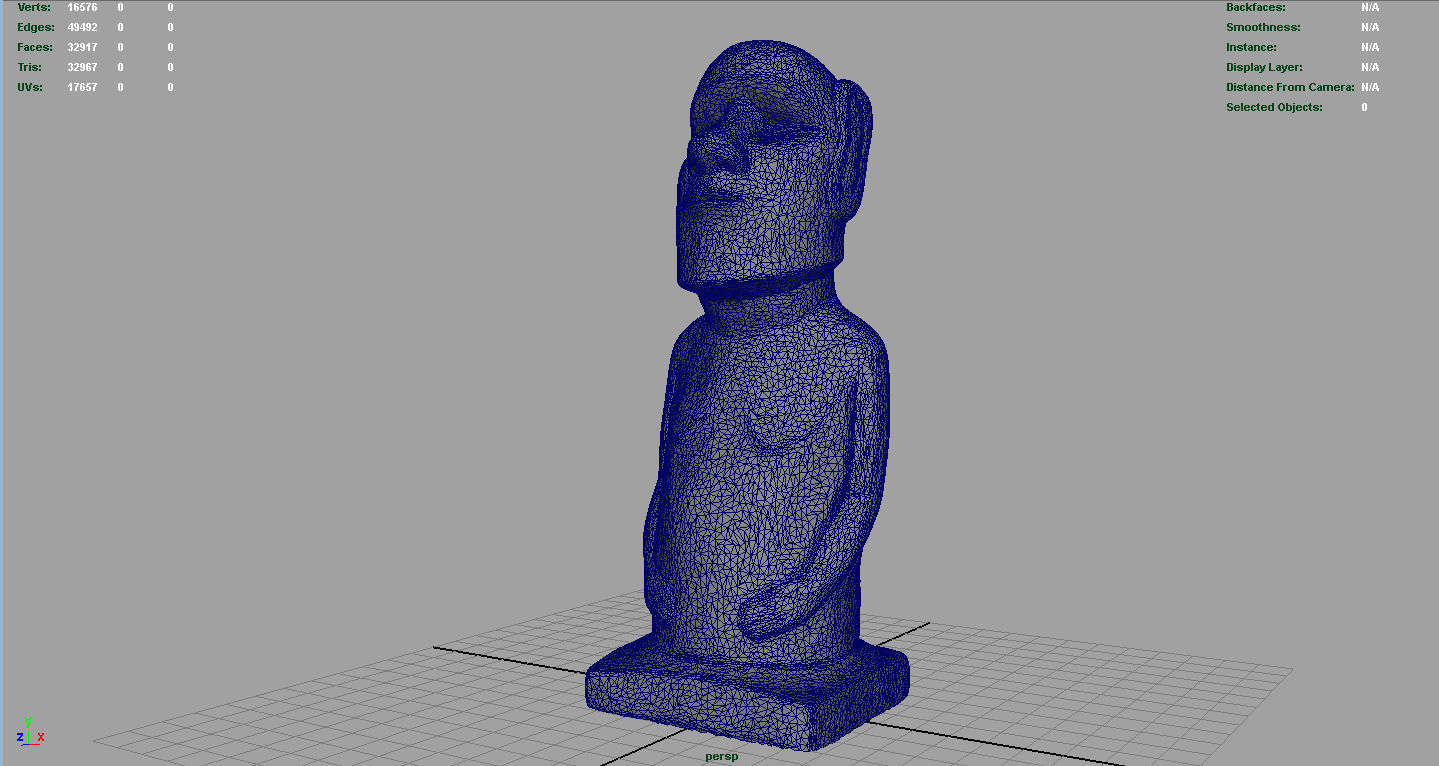 MOAI STATUE Low-poly 3D model_12
