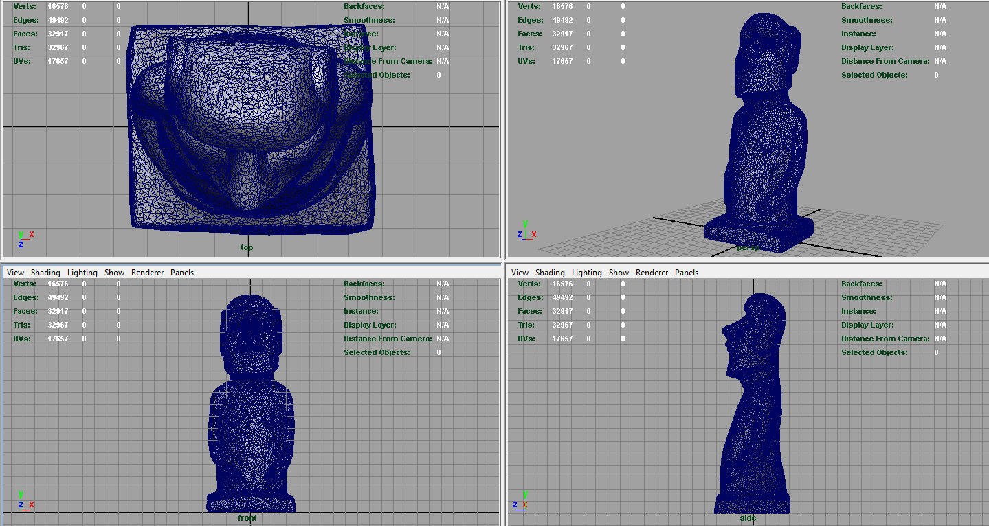 MOAI STATUE Low-poly 3D model_11