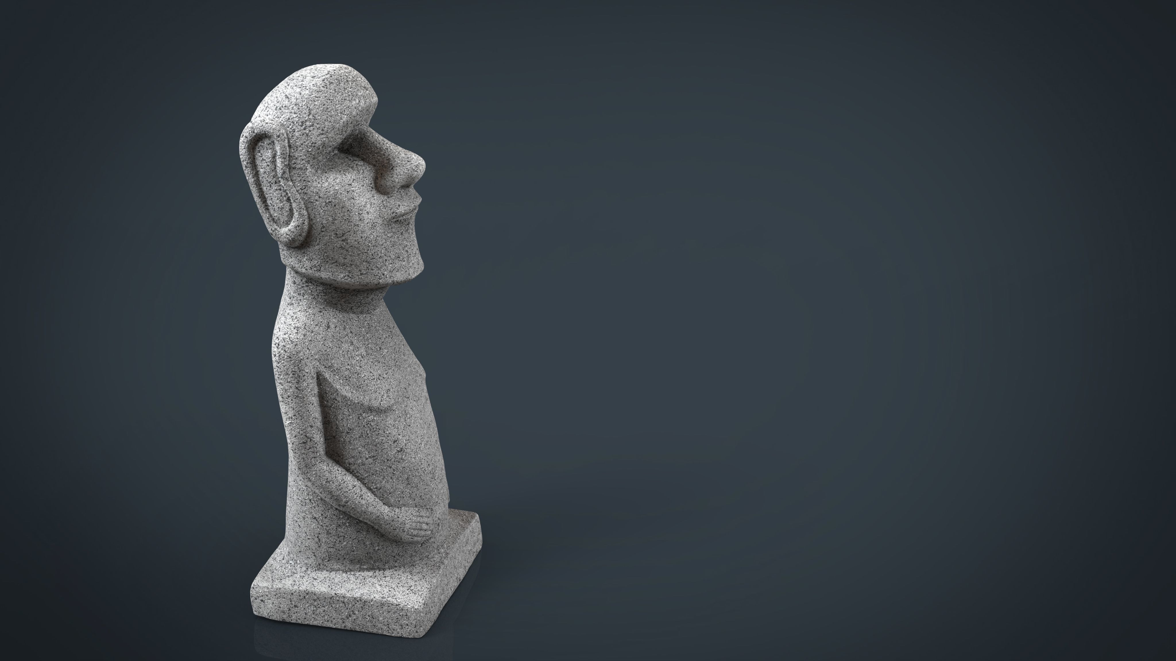 MOAI STATUE Low-poly 3D model_5
