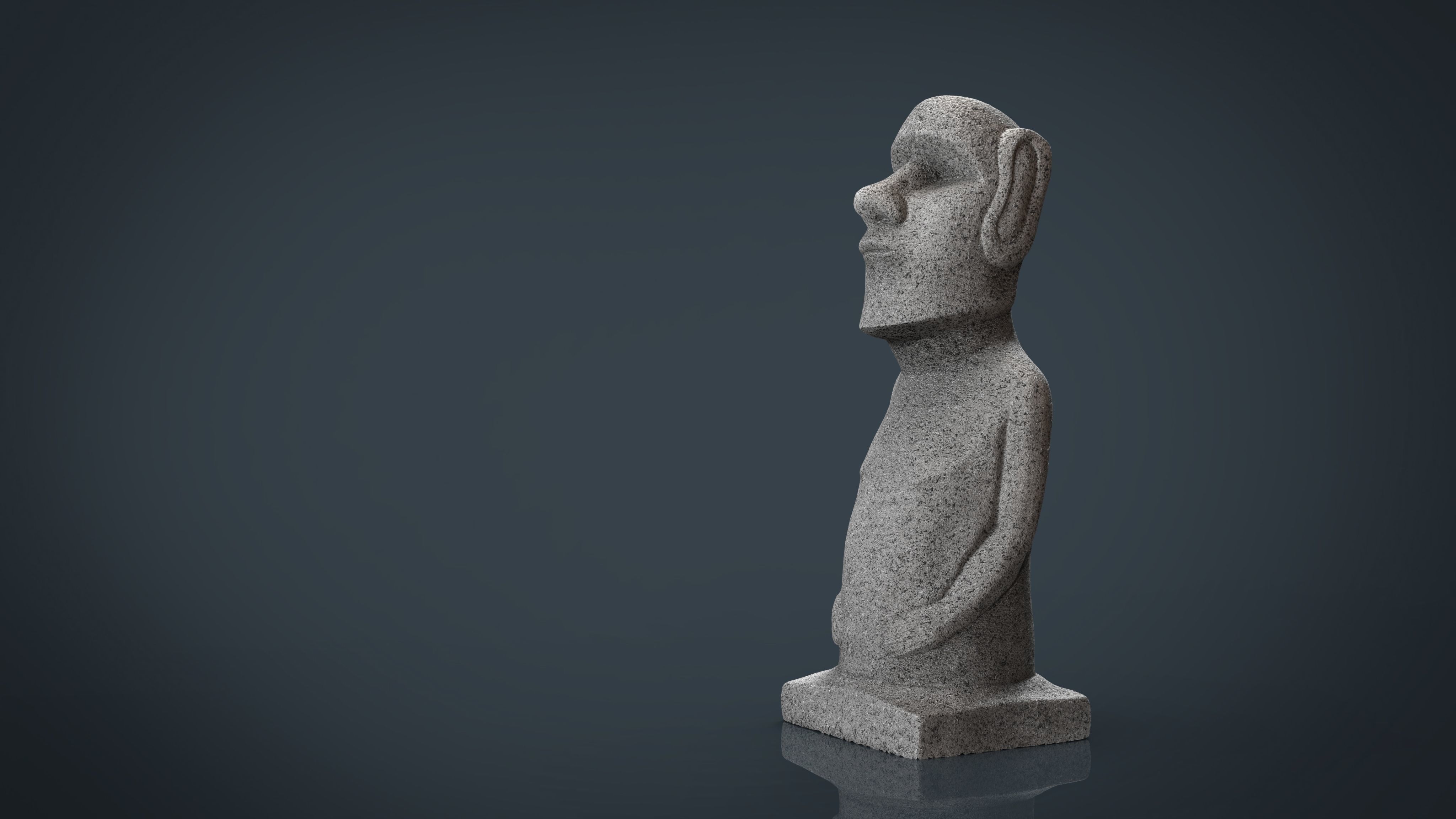 MOAI STATUE Low-poly 3D model_3