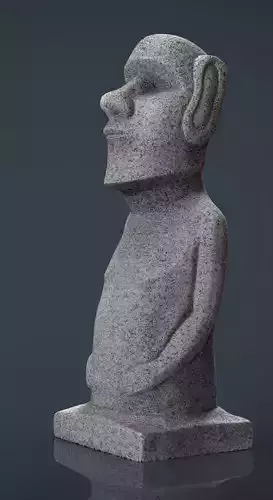 MOAI STATUE Low-poly 3D model MOAI STATUE Low-poly 3D model