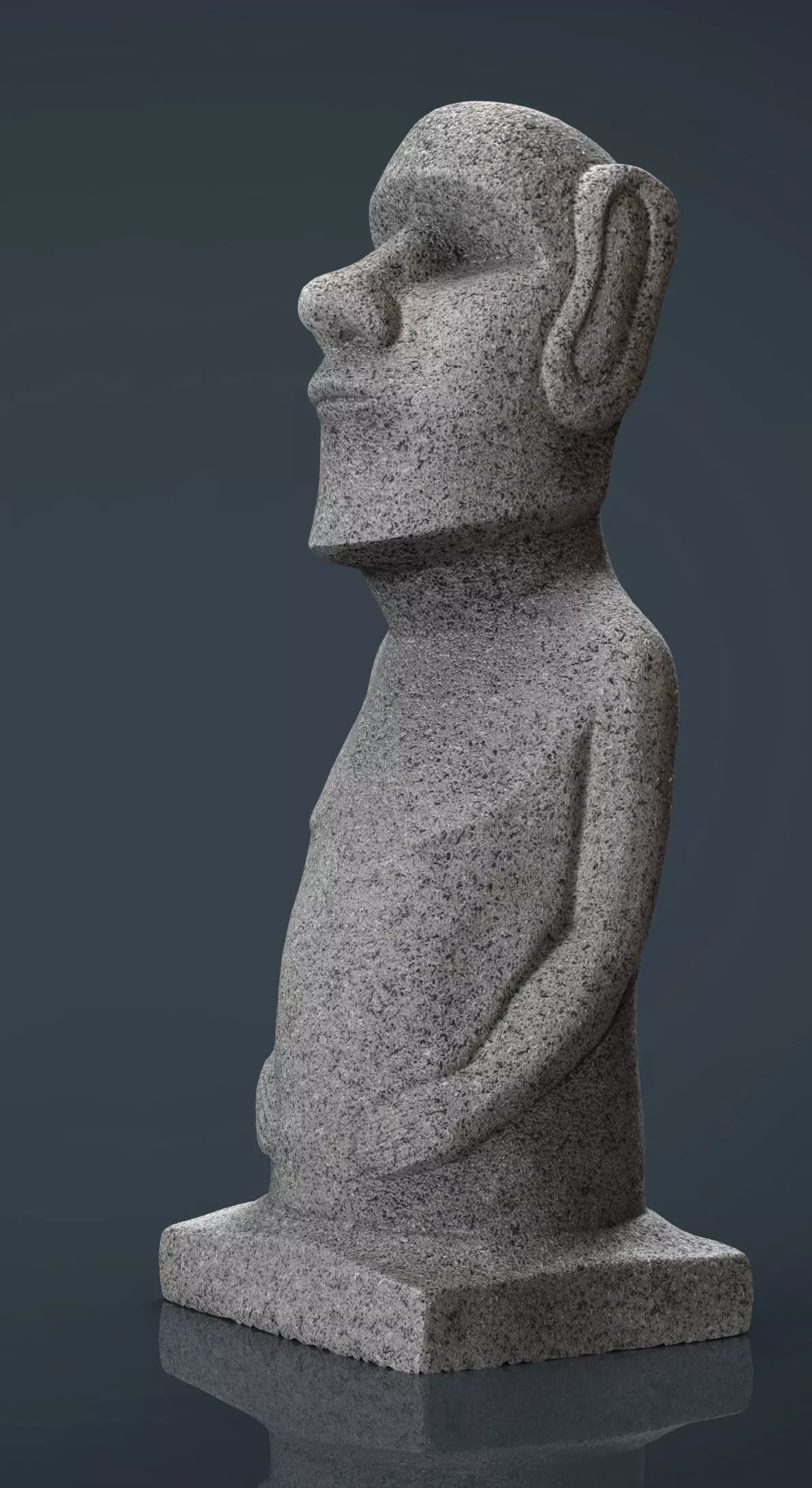 MOAI STATUE Low-poly 3D model_0