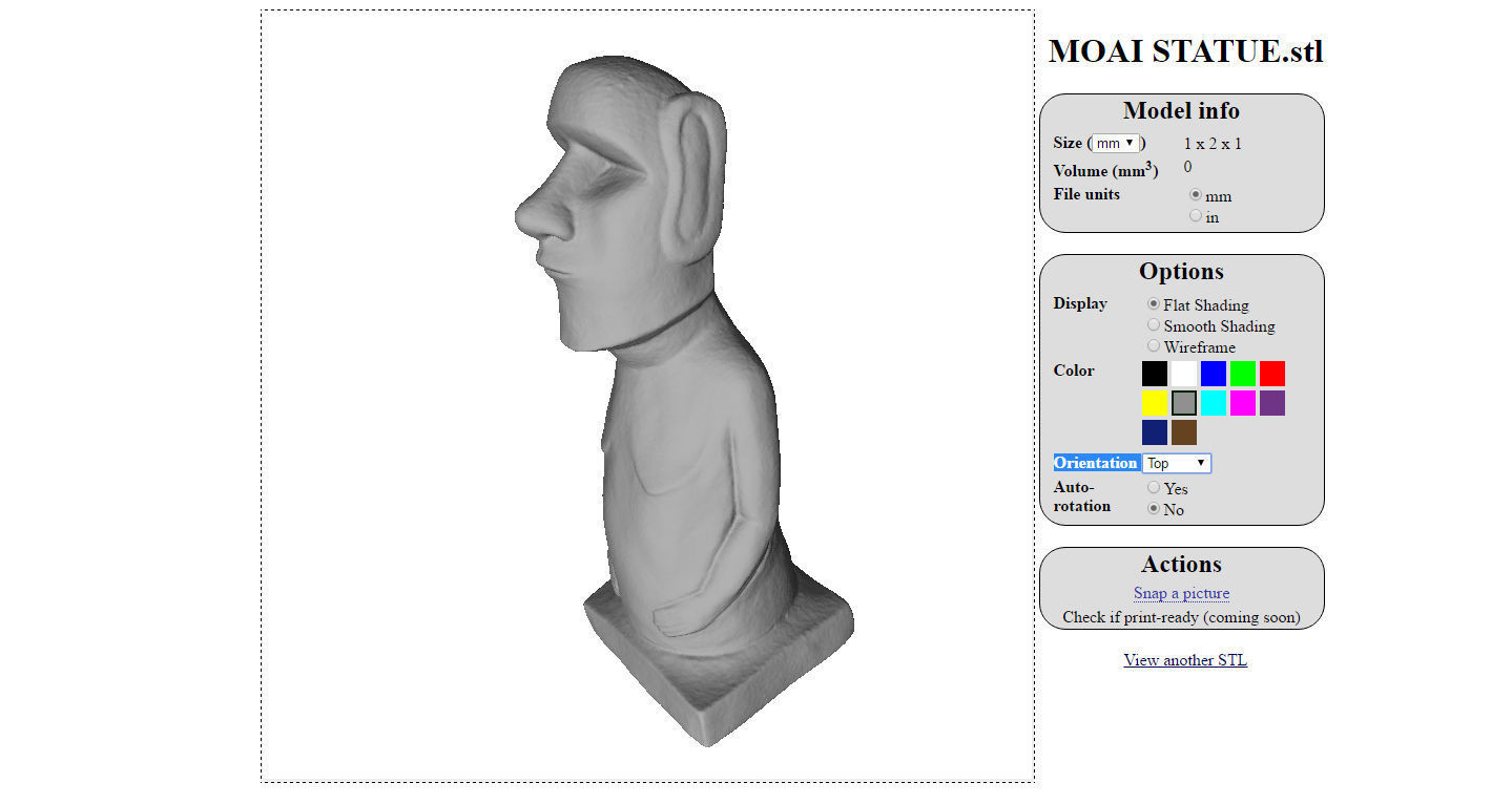 MOAI STATUE Low-poly 3D model_10