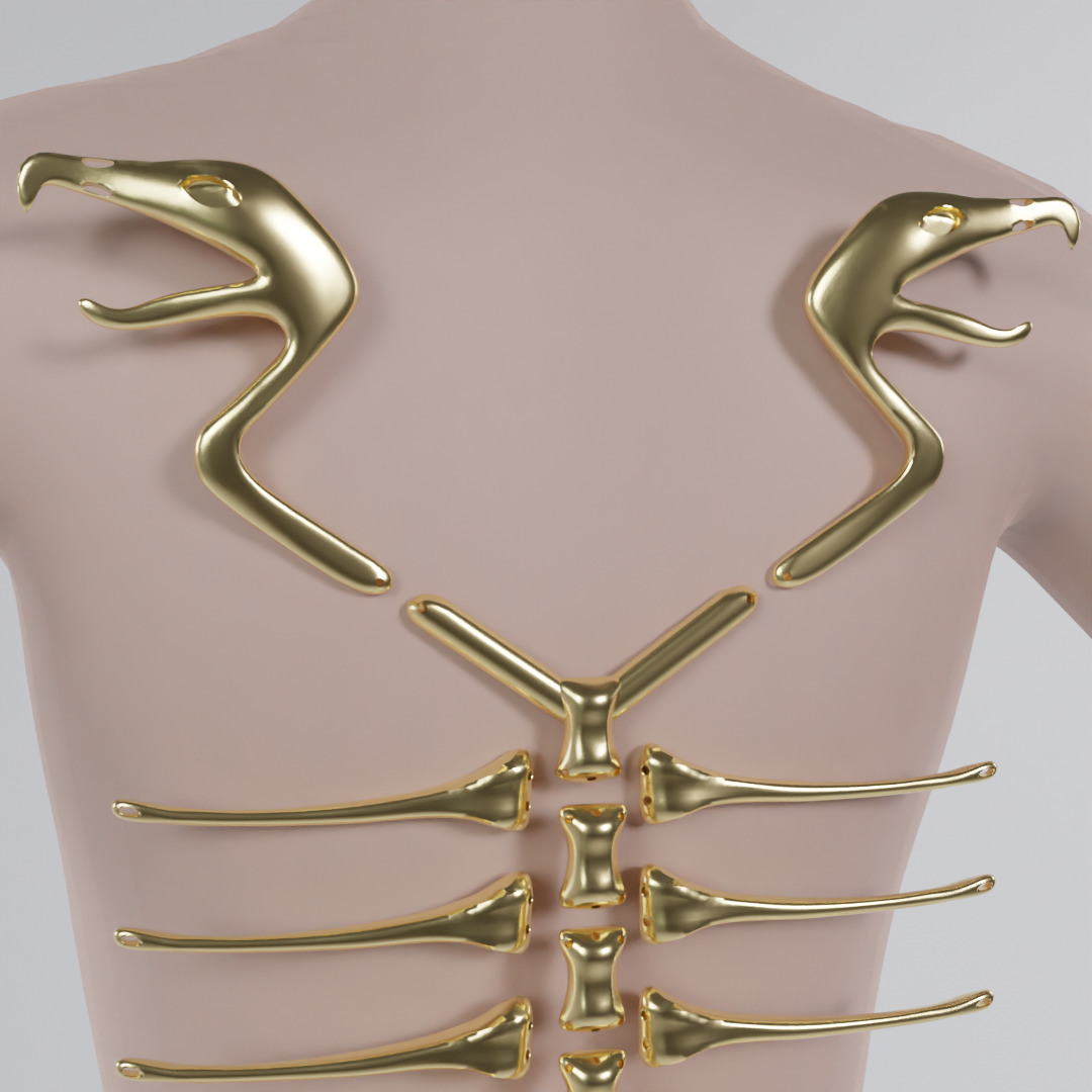 vertebras chain 3D print model_2
