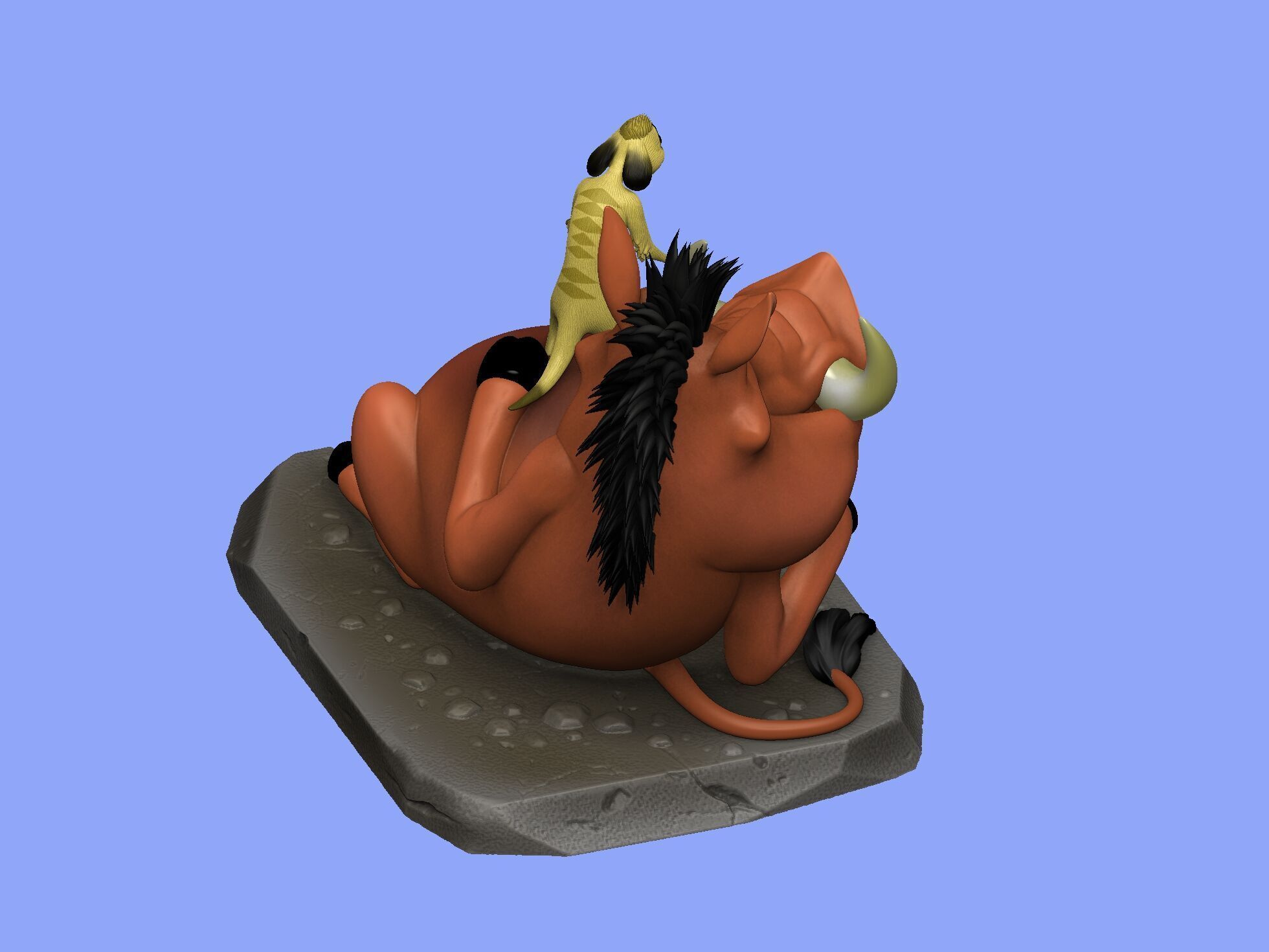Timon and Pumbaa for 3d printing STL 3D print model_5