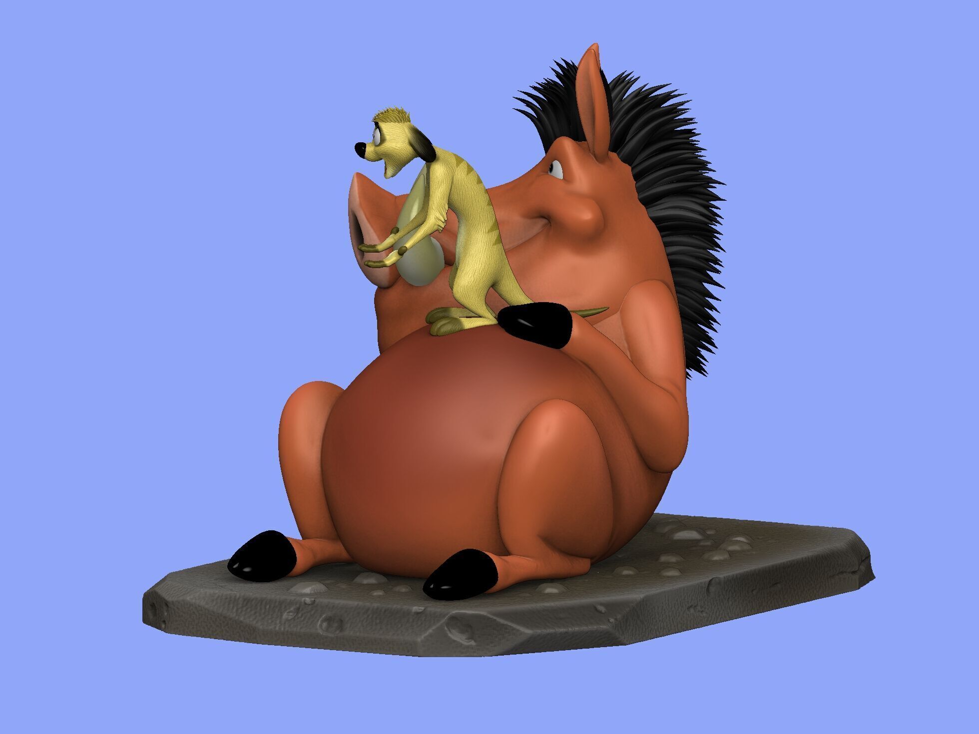 Timon and Pumbaa for 3d printing STL 3D print model_2
