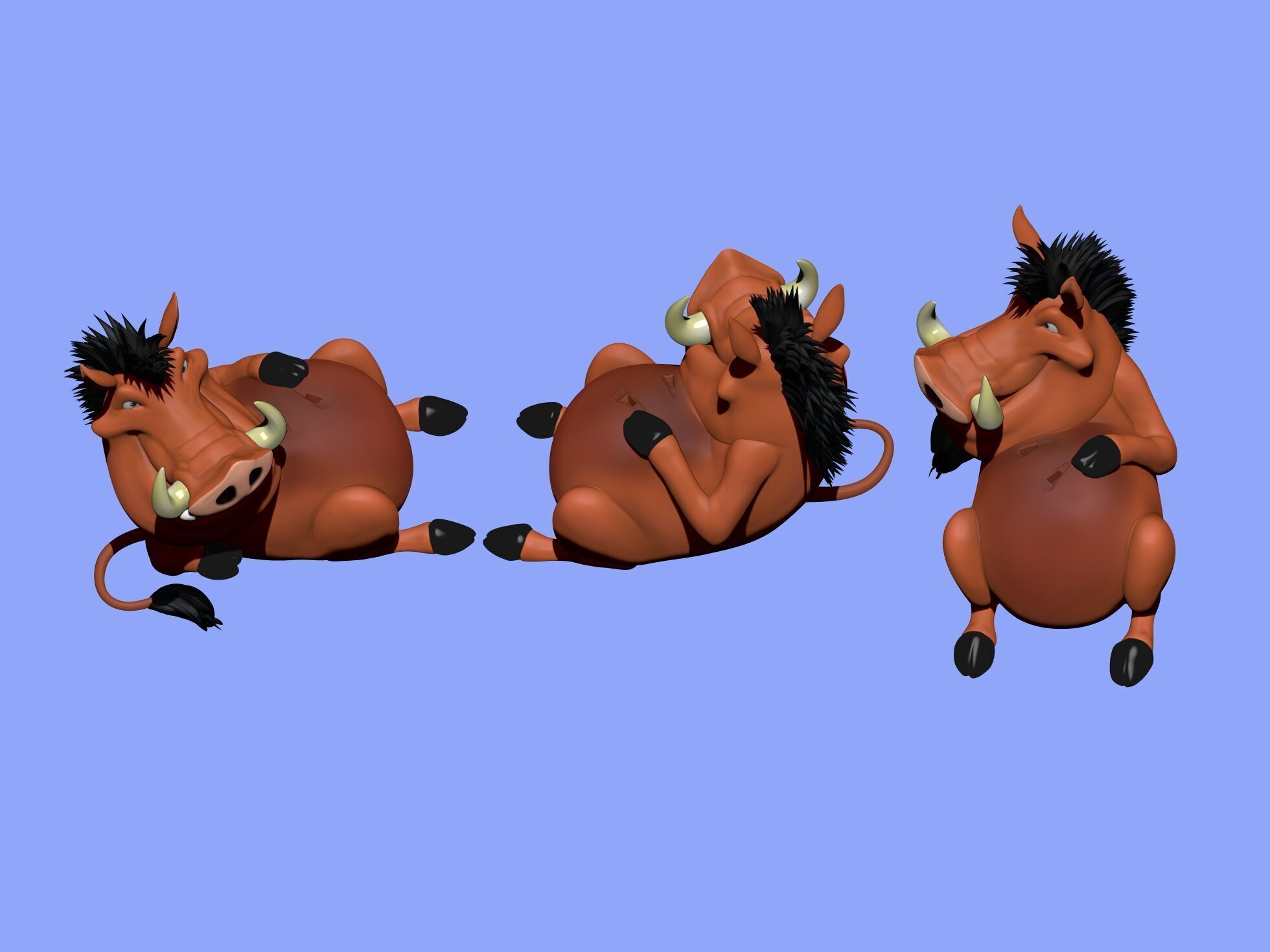 Timon and Pumbaa for 3d printing STL 3D print model_13
