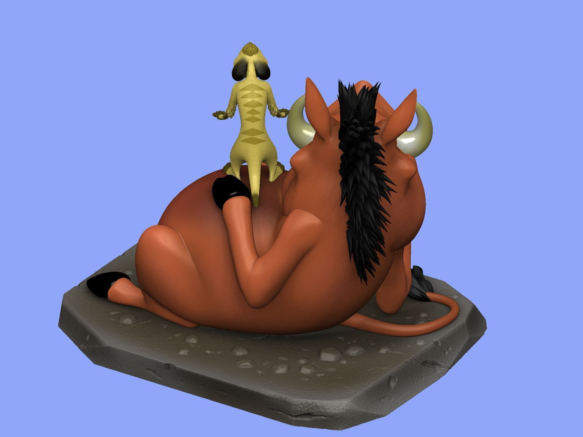 Timon and Pumbaa for 3d printing STL 3D print model_4