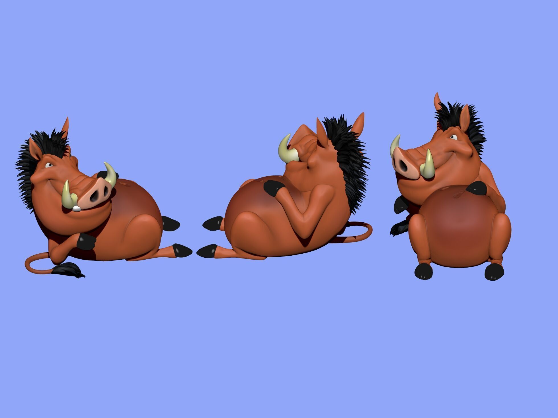 Timon and Pumbaa for 3d printing STL 3D print model_12