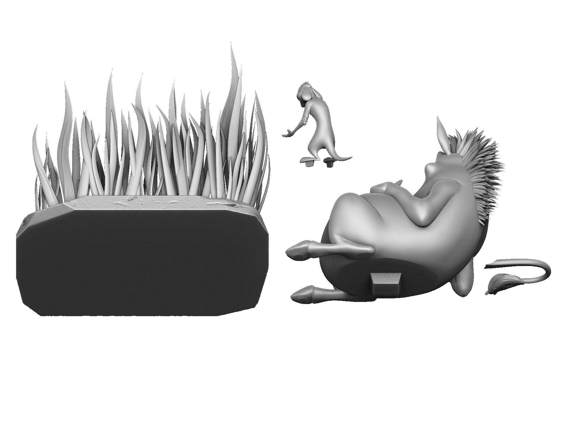 Timon and Pumbaa for 3d printing STL 3D print model_23