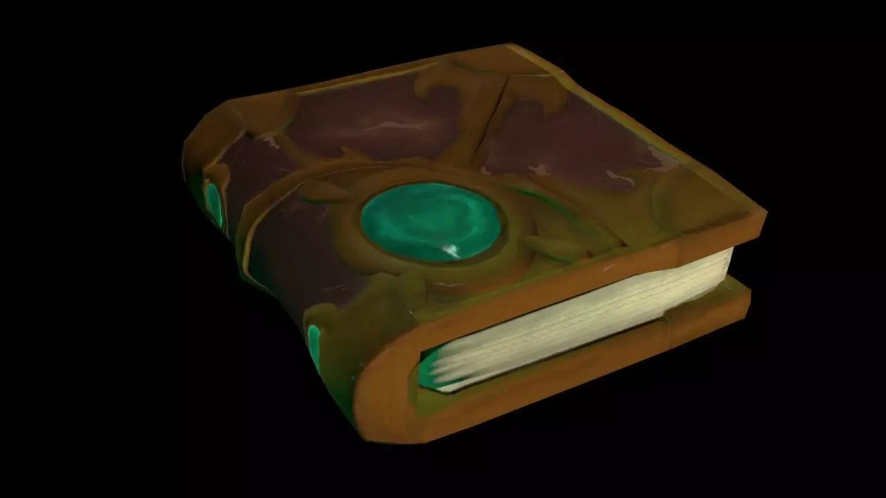 Magic book low-poly Free low-poly 3D model