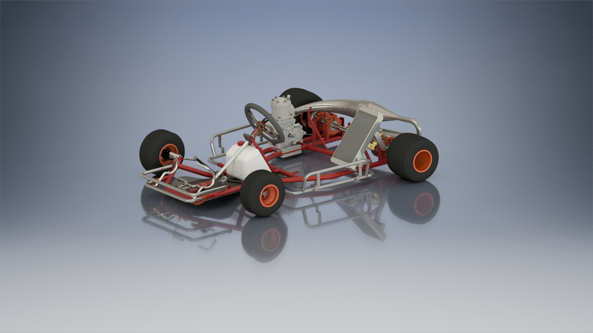 Racing Go-Kart 125 cc 3D model_1