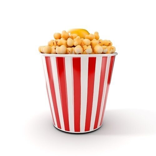Popcorn Bucket with Cheese Topping D Model Pack Low-poly 3D model