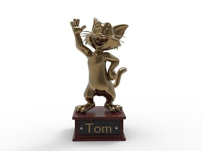 Tom Cartoon Figure Low-poly 3D model