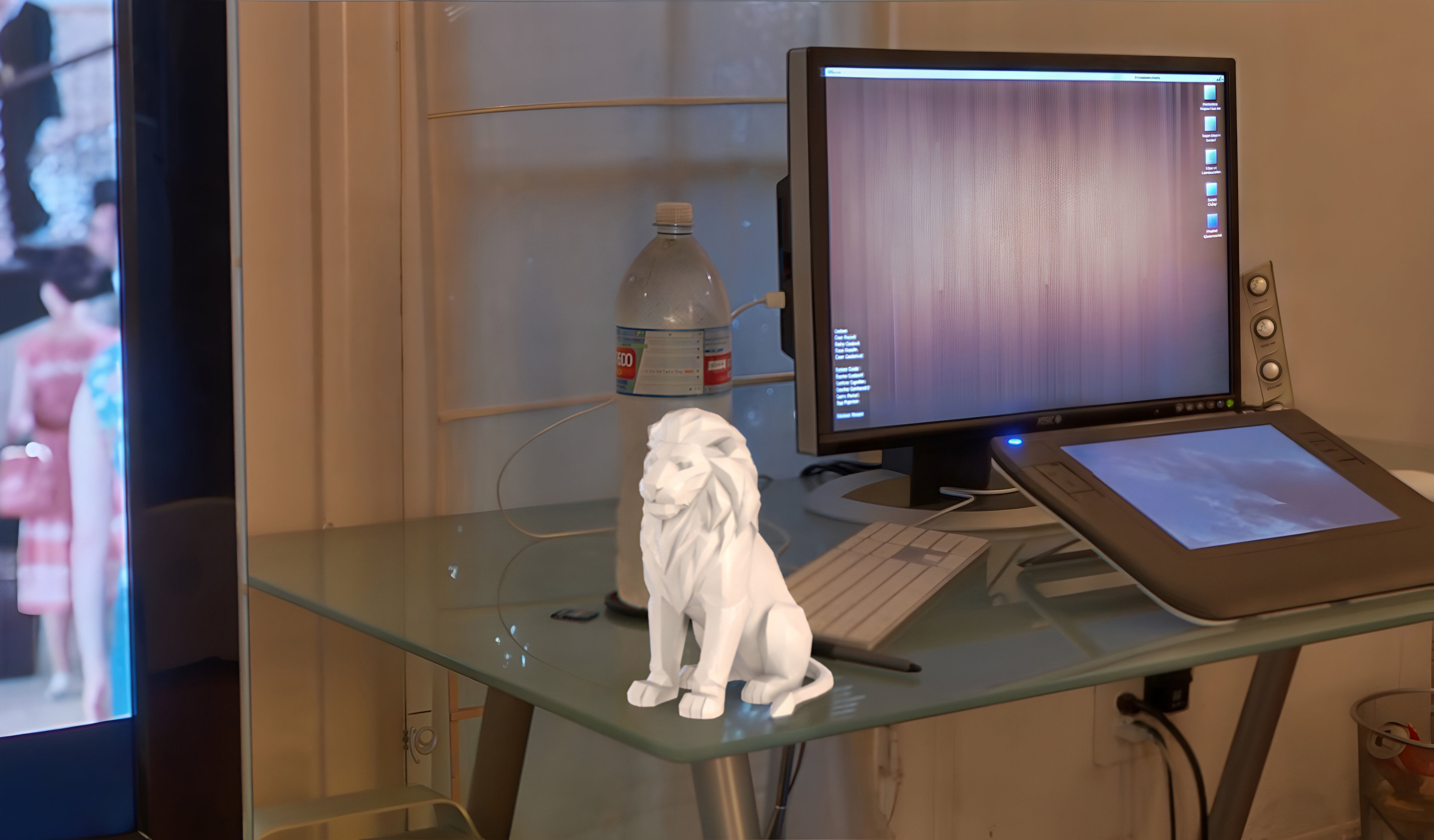 Low Poly Lion Statue STL 3D print model_8