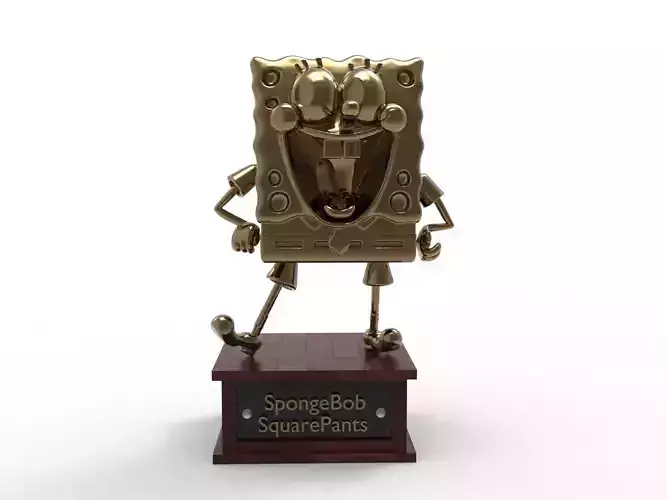 SpongeBob SquarePants Cartoon Figure Low-poly 3D model