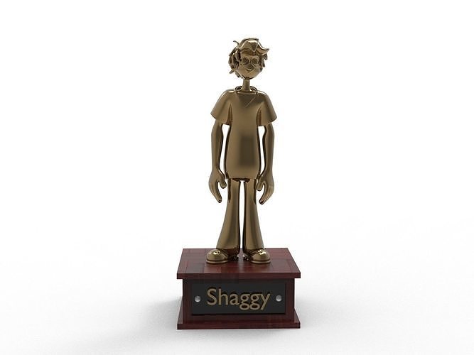 Shaggy Cartoon Figure Low-poly 3D model