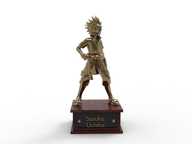 Sasuke Uchiha Cartoon Figure Low-poly 3D model