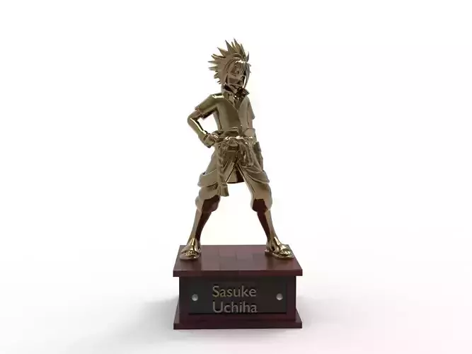 Sasuke Uchiha Cartoon Figure Low-poly 3D model
