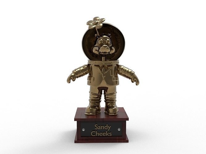 Sandy Cheeks Cartoon Figure Low-poly 3D model