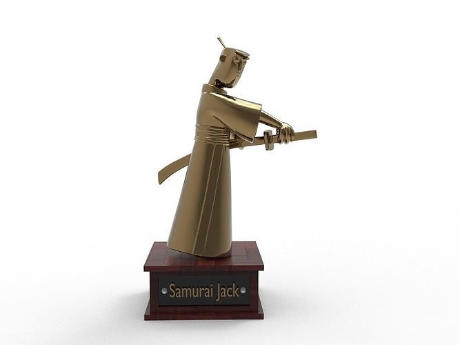 Samurai Jack Cartoon Figure Low-poly 3D model