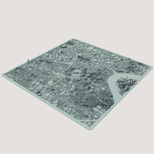 Shanghai City China 3D print model