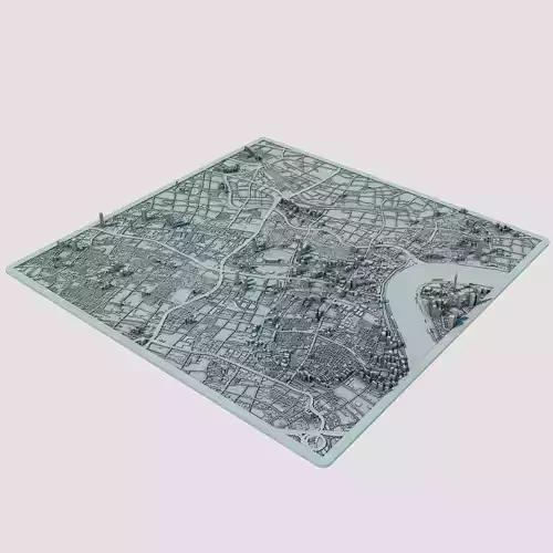 Shanghai City China 3D print model