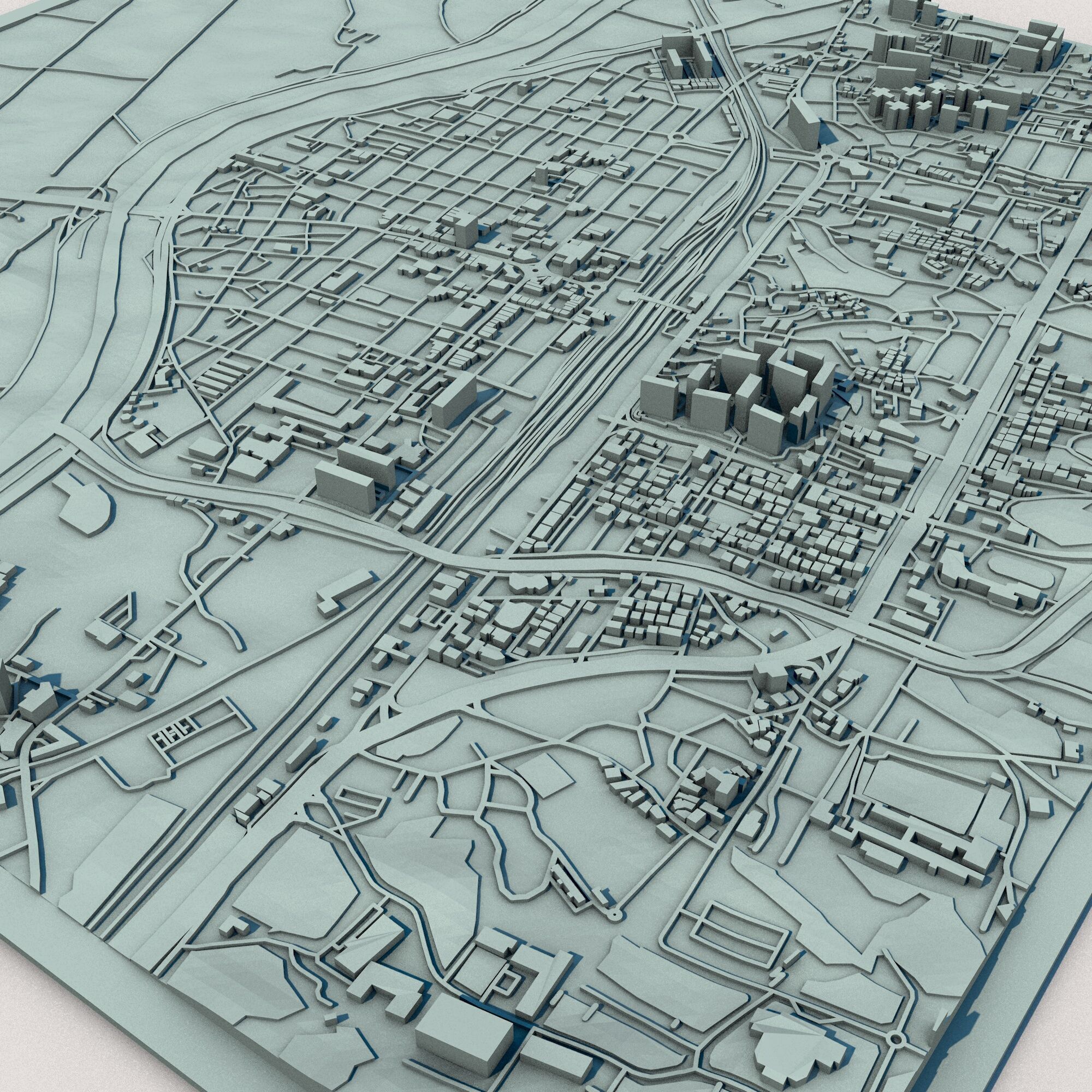 Sejong-si City South Korea 3D print model_5