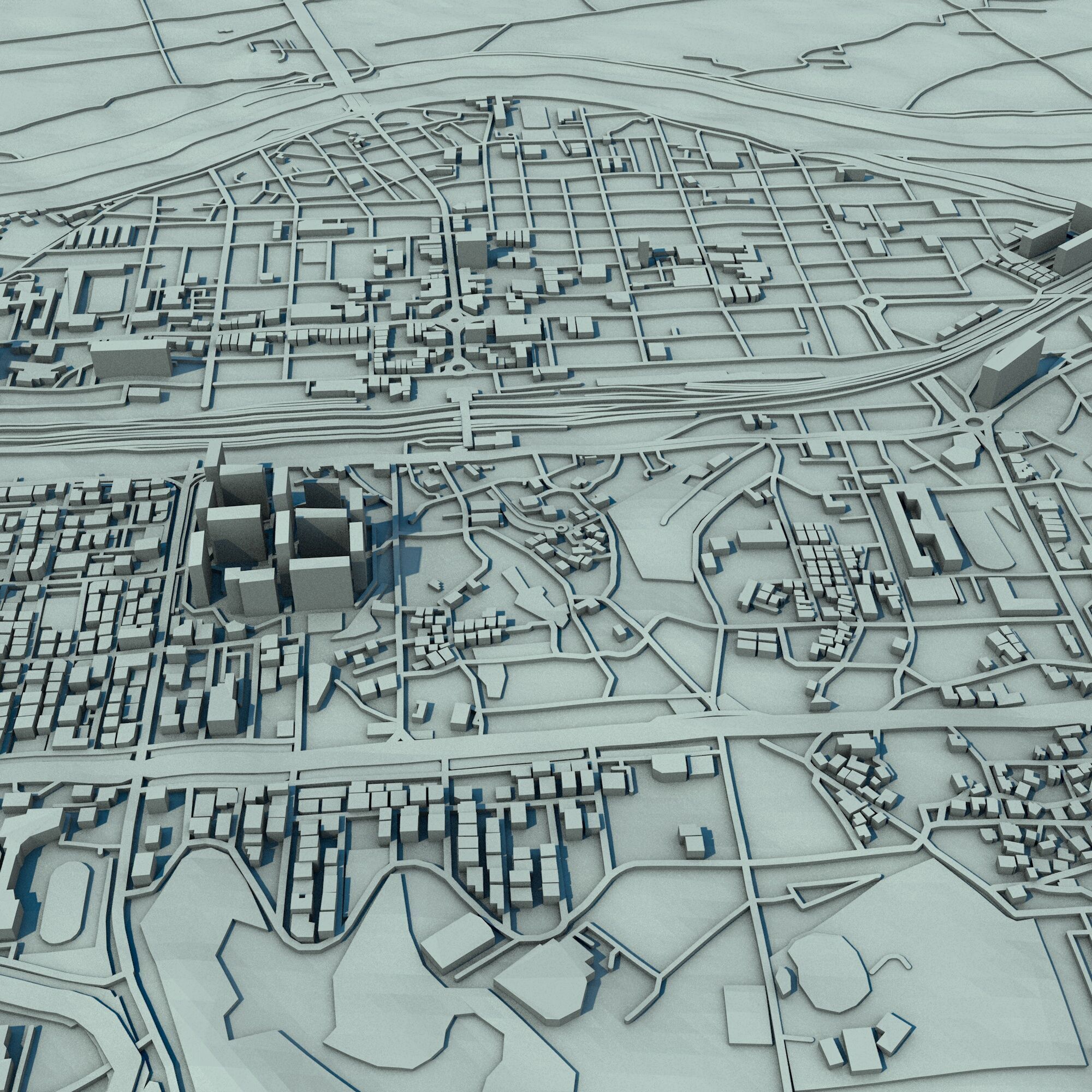 Sejong-si City South Korea 3D print model_4