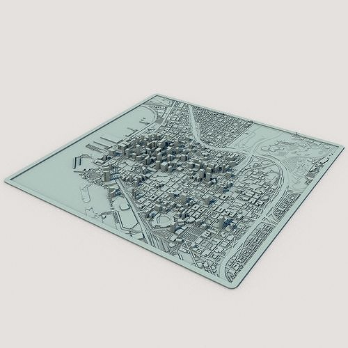 San Diego City  California United States 3D print model