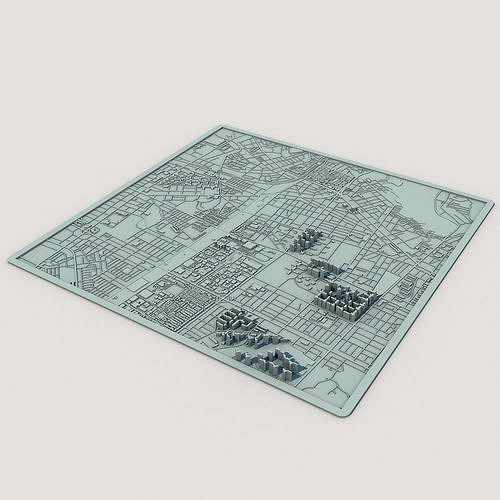 Incheon City  South Korea 3D print model