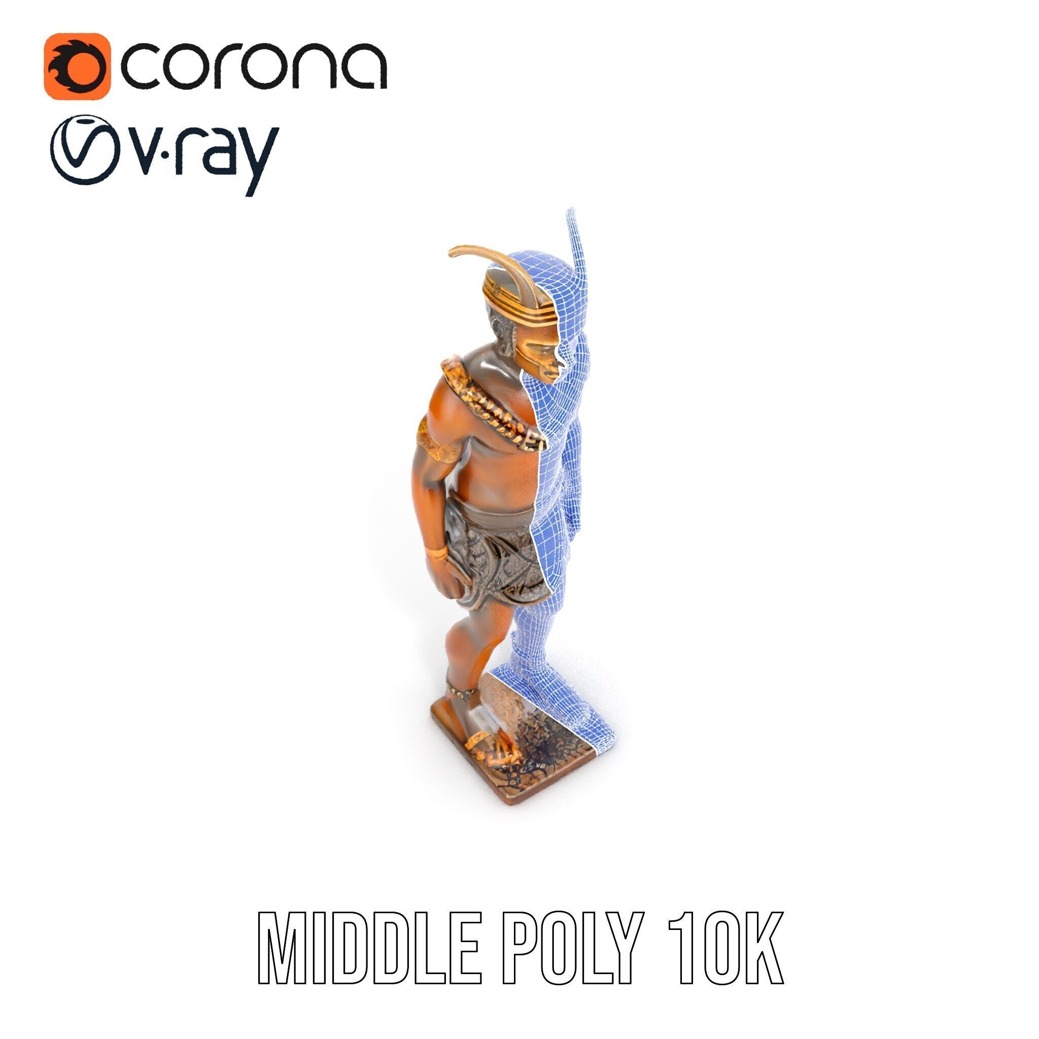 Ancient Tribal Warrior Model Pack Low-poly 3D model_31