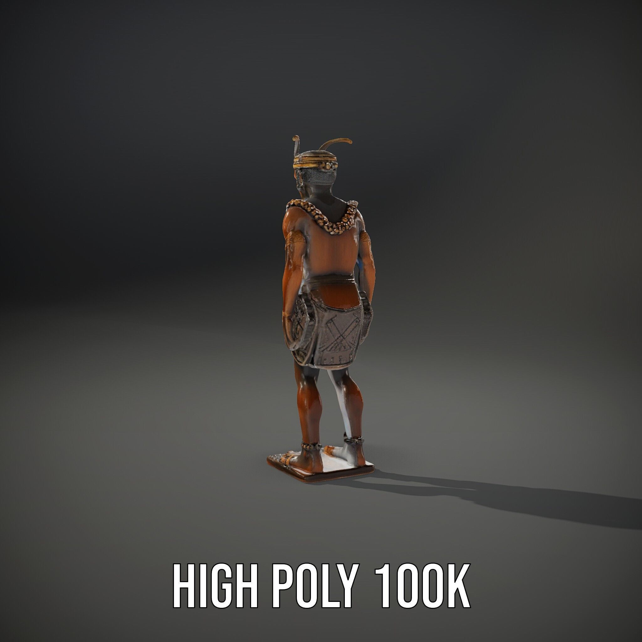 Ancient Tribal Warrior Model Pack Low-poly 3D model_8