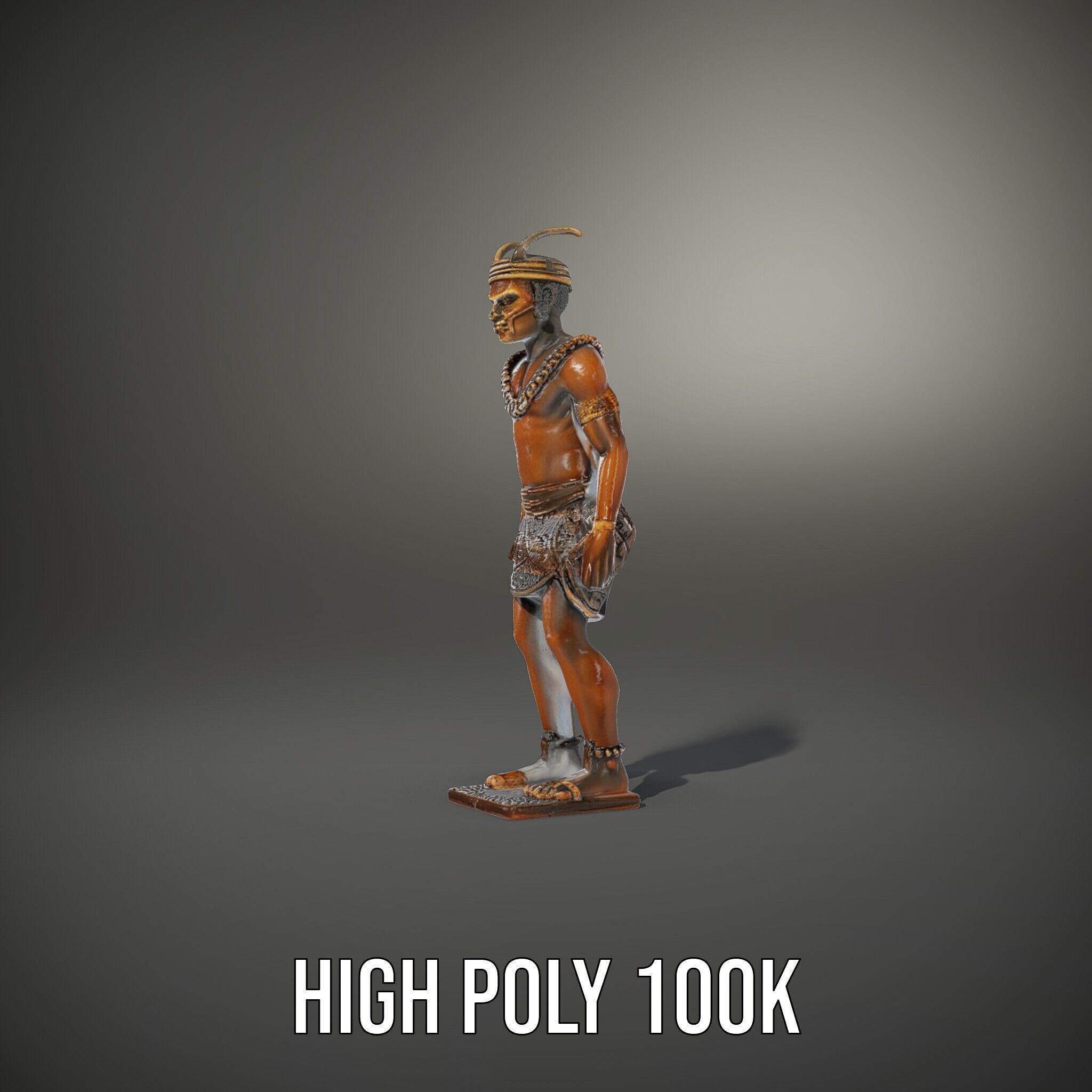 Ancient Tribal Warrior Model Pack Low-poly 3D model_14