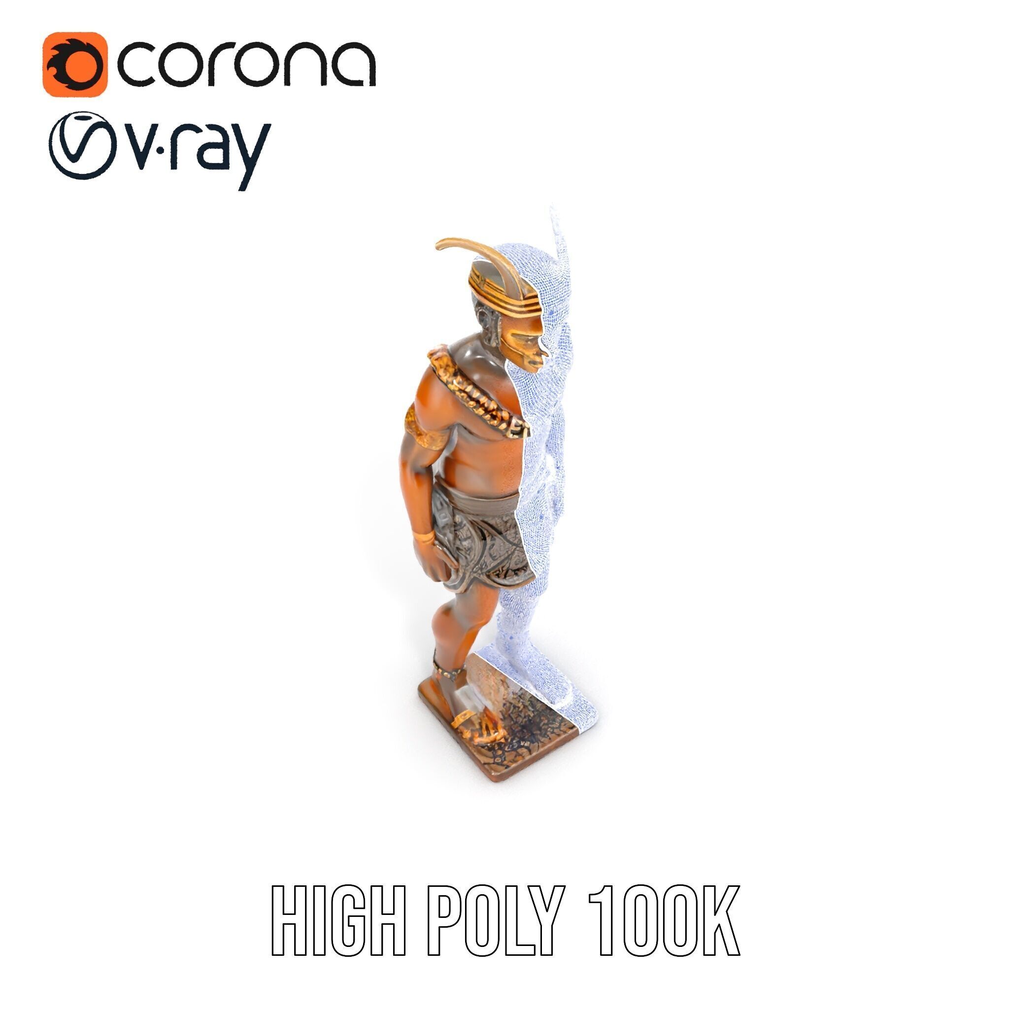 Ancient Tribal Warrior Model Pack Low-poly 3D model_25