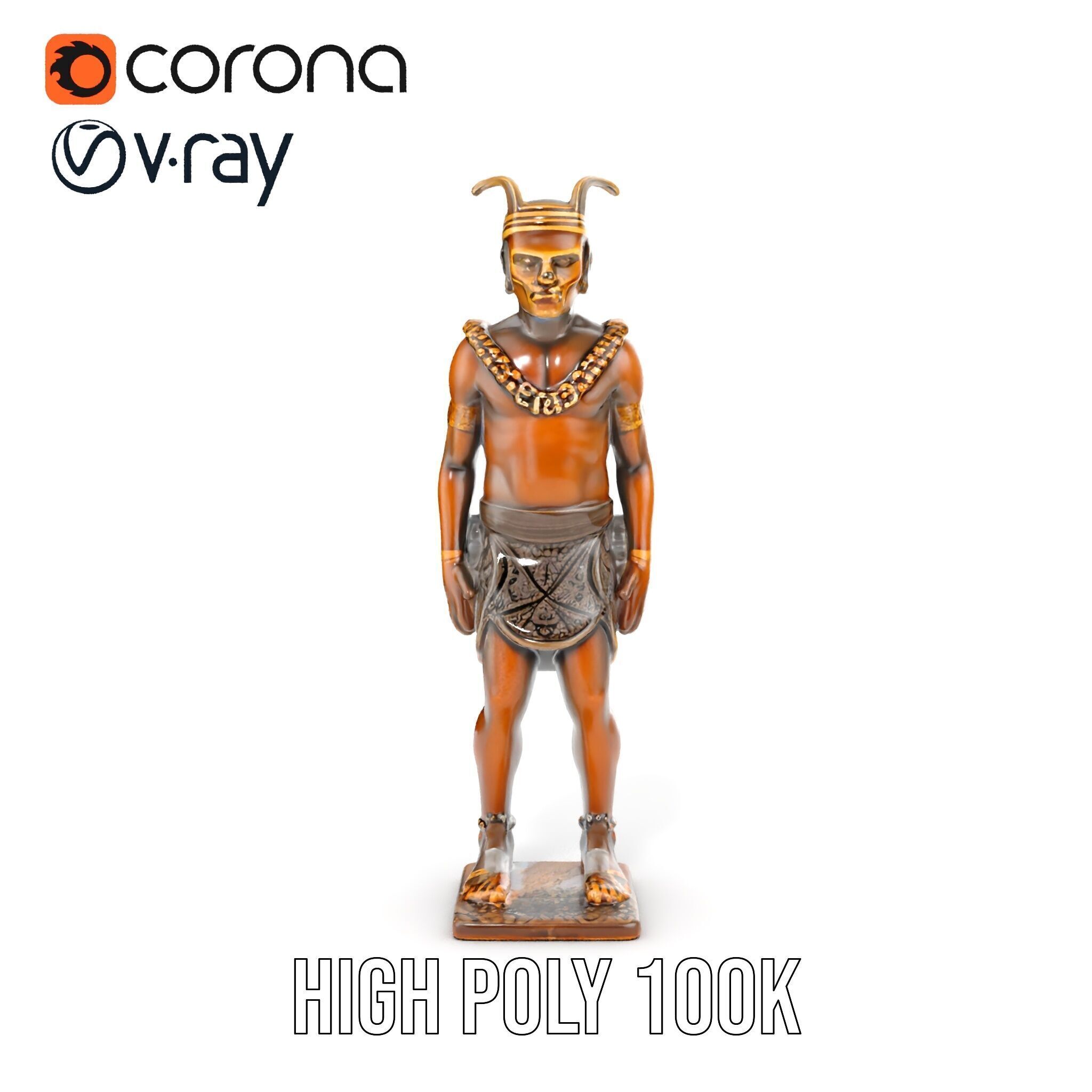 Ancient Tribal Warrior Model Pack Low-poly 3D model_33