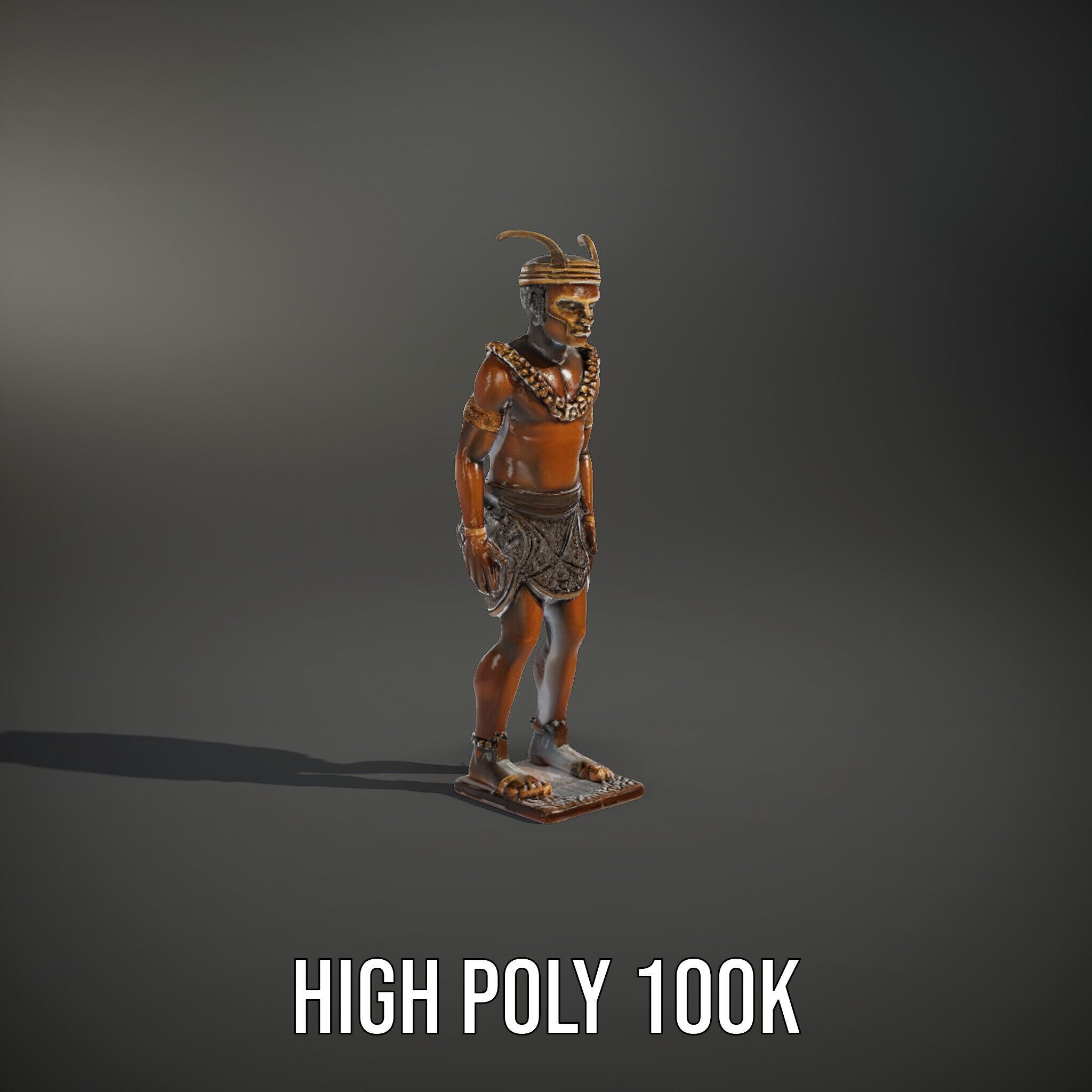 Ancient Tribal Warrior Model Pack Low-poly 3D model_11