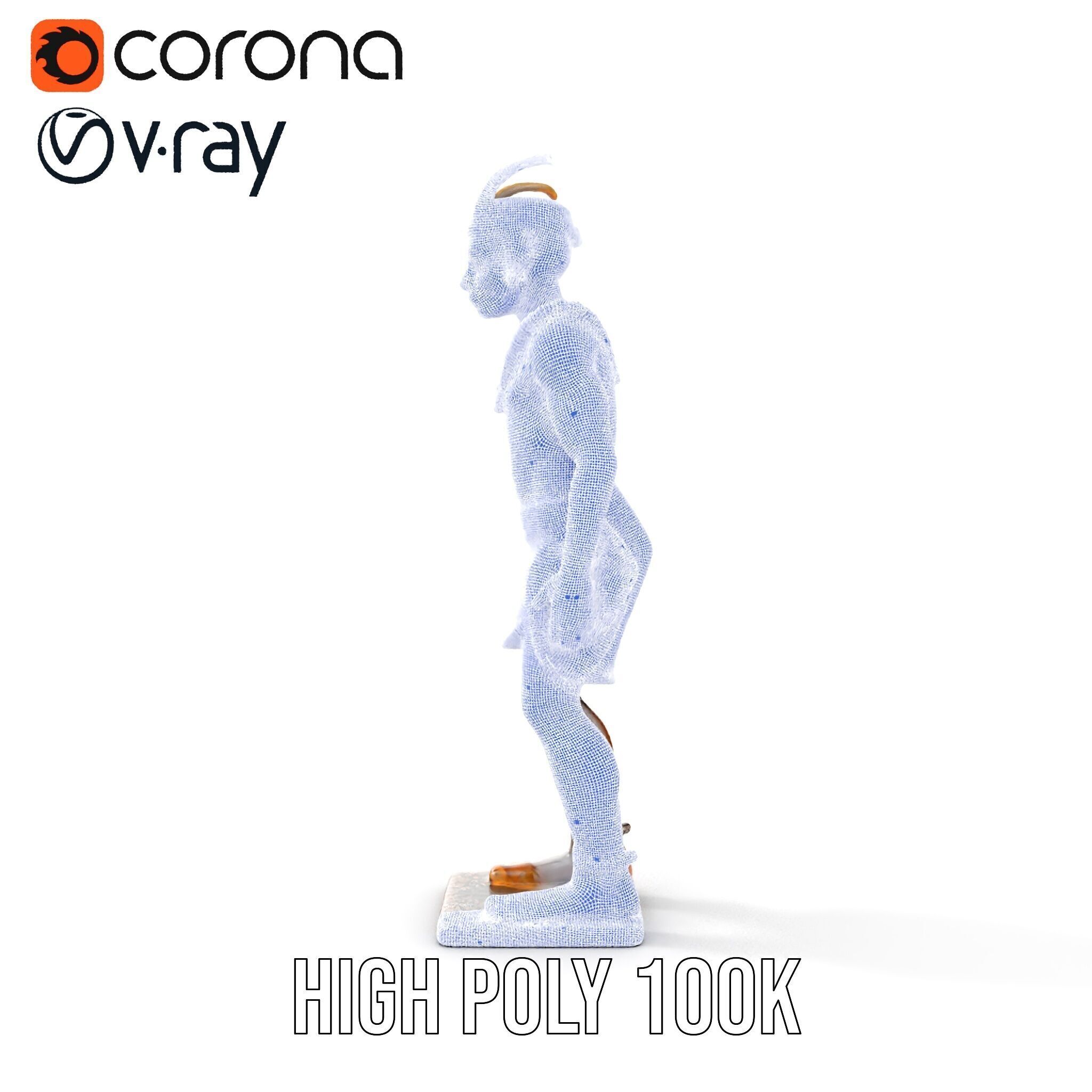 Ancient Tribal Warrior Model Pack Low-poly 3D model_37