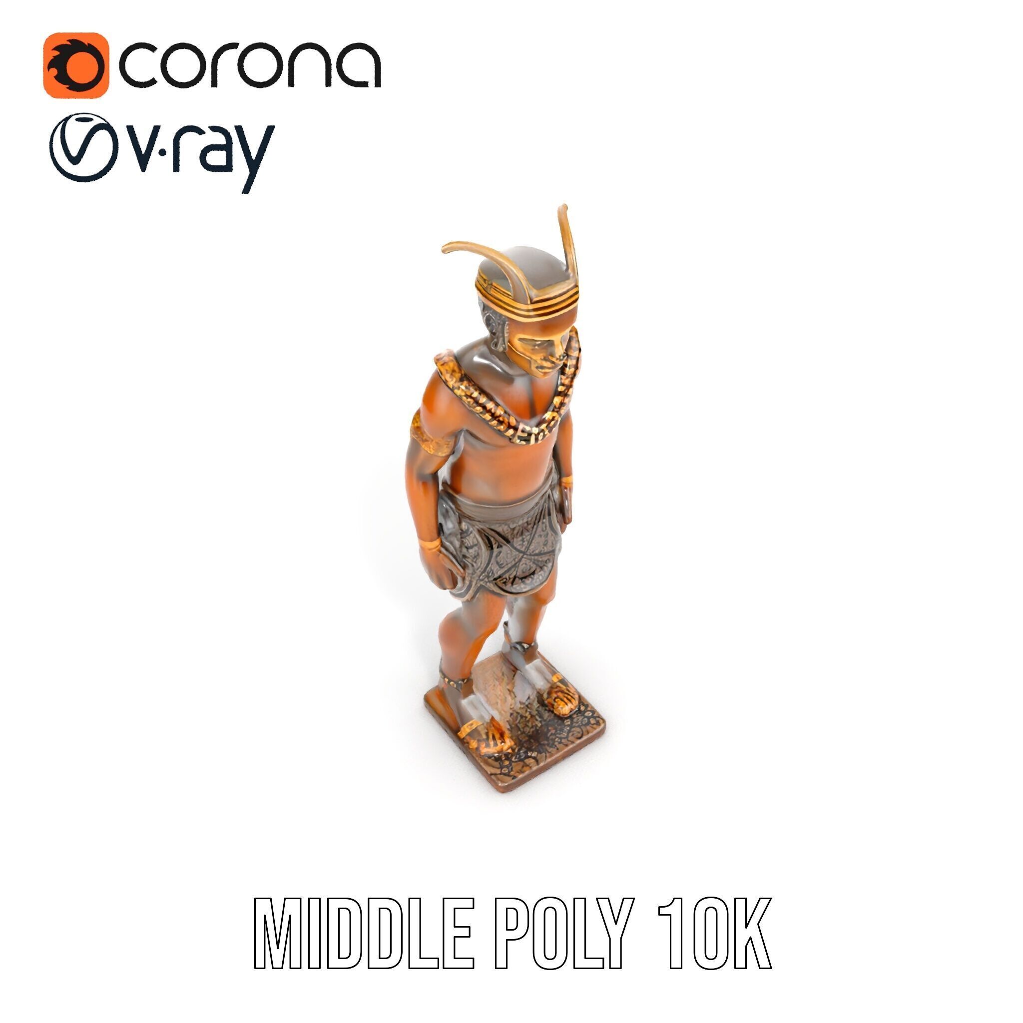 Ancient Tribal Warrior Model Pack Low-poly 3D model_23